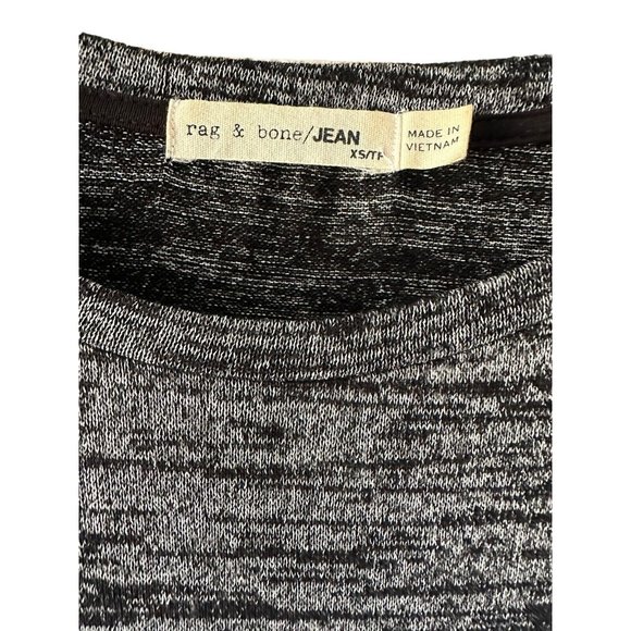 Rag And Bone Camden Zippered Heather Gray Long‎ Sleeve Oversized XS GUC #C4-5 - Picture 2 of 6